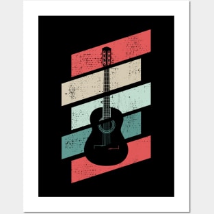 Retro Vintage Classical Guitar Posters and Art